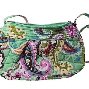 Vera Bradley Frannie Camellia Crossbody & Change Shoulder Purse Handbag